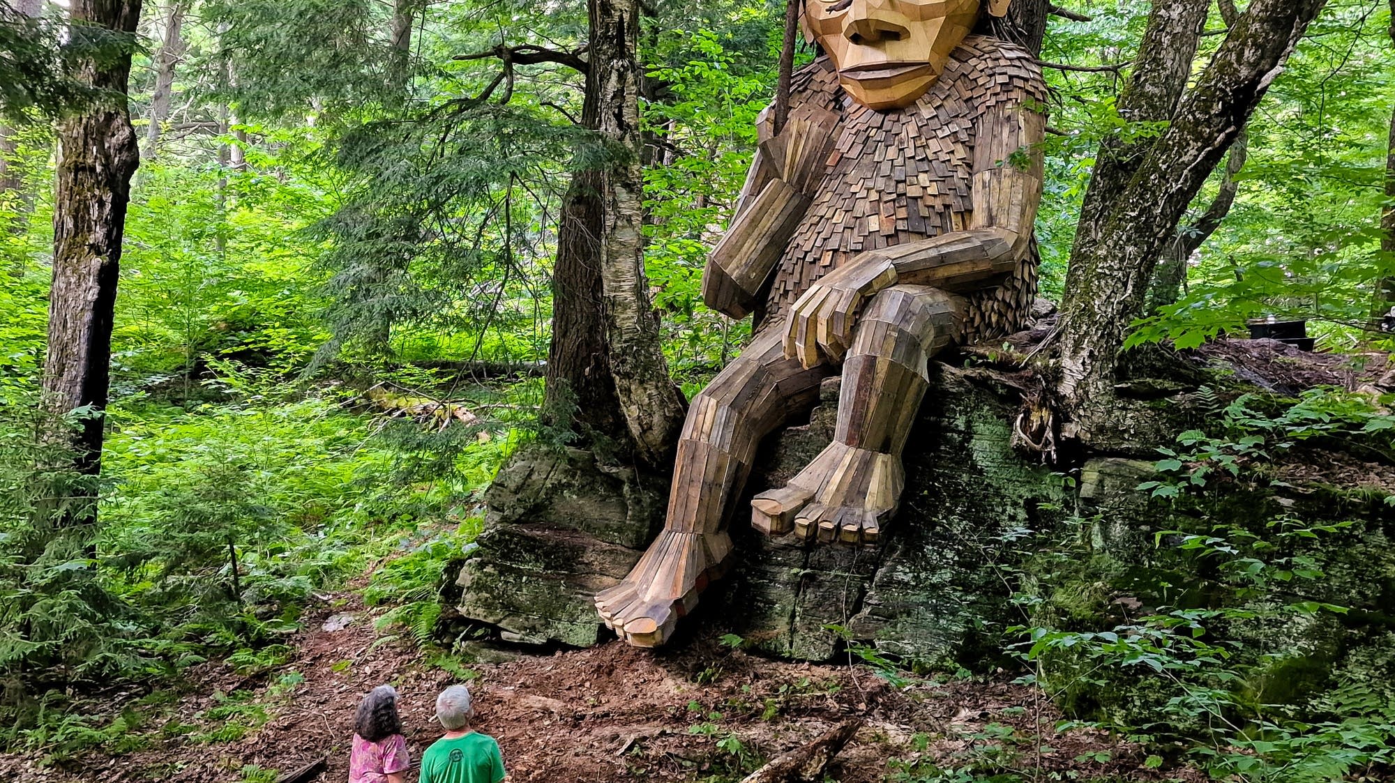 Trolls in the northern Minnesota woods with a message