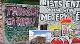 Anti-tourist graffiti appears in ANOTHER Brit hols hotspot saying ‘GO HOME’