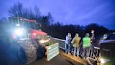 German farmers protest with 250 tractors at coalition offices