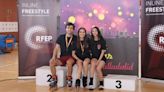 Gran papel de las tomelloseras Inmaculada García y Clara Serna en el Campeonato de España de patinaje