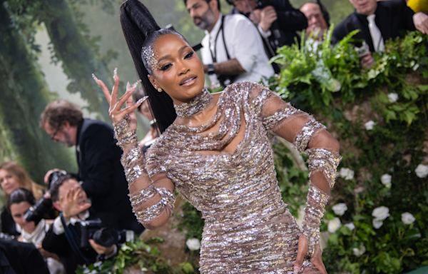 Keke Palmer Shines in Draped Sequin Marc Jacobs Dress at Met Gala 2024