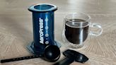 The AeroPress Clear Colors coffee press puts the simplicity back into making a brew
