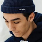 TSU 日本代購 NAUTICA ROLL KNIT CAP ”moji” 長谷川昭雄  logo 毛帽