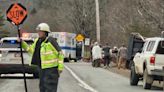 Two injured in Liberty three-vehicle crash involving dump truck