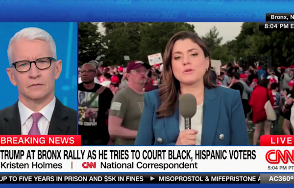 CNN reporter struck by size of pro-Trump rally in 'one of the bluest counties in the entire country'