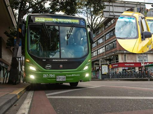 Ni Transmilenio se salvó: varios buses fueron pinchados durante paro de taxistas en Bogotá