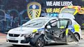 Leeds defender Charlie Cresswell crashes £60,000 Range Rover into police car outside Elland Road