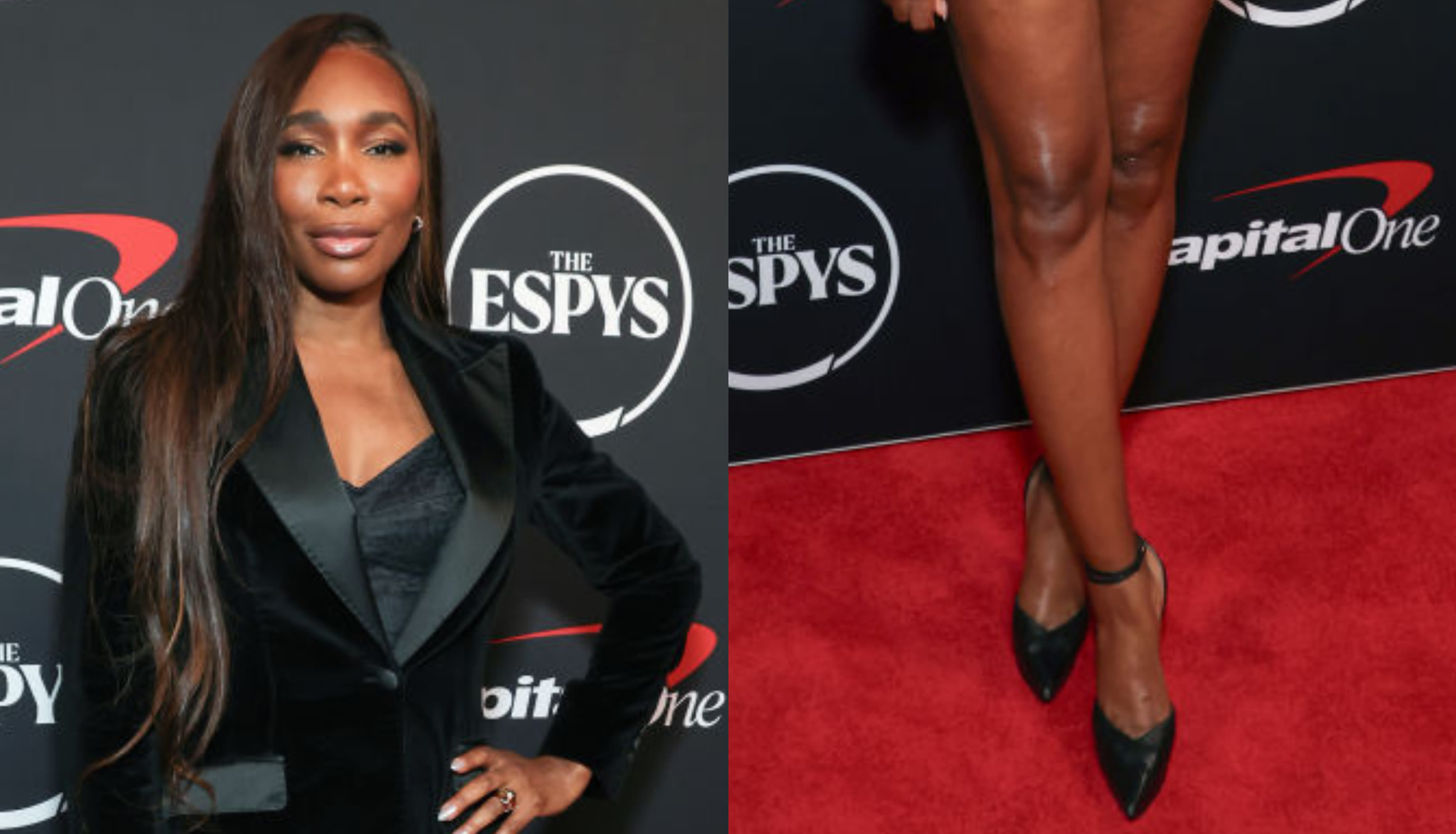 Venus Williams Means Business in Tuxedo Dress and Platform Pumps at 2024 ESPY Awards