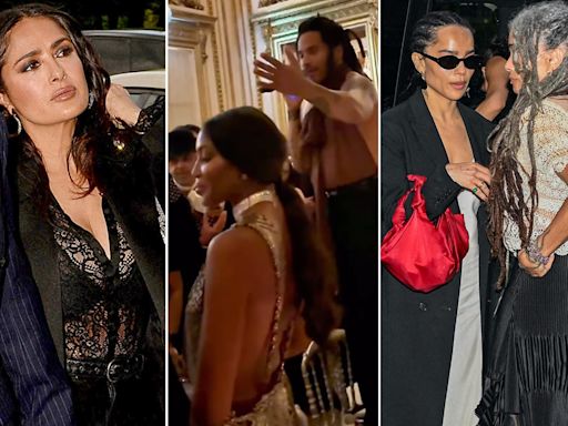 Lenny Kravitz festejó los 60 con Salma Hayek, Naomi Campbell, su hija, su ex y una misteriosa mujer