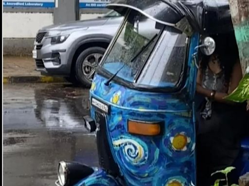 Van Gogh's starry night finds a new canvas: an auto rickshaw in Mumbai. See stunning pic