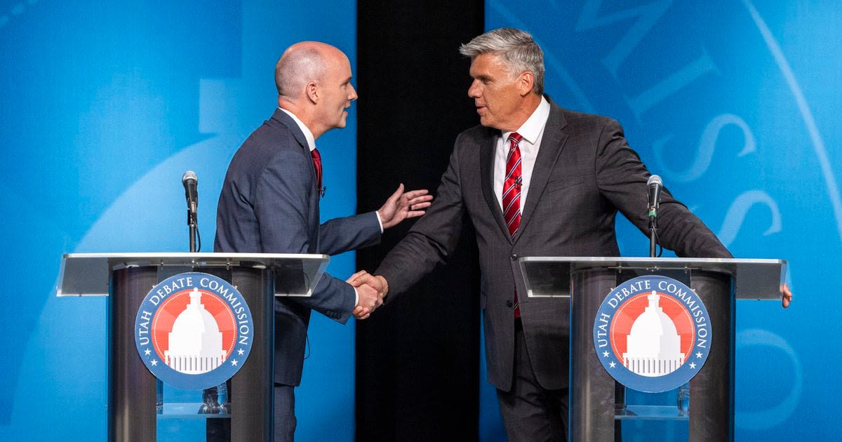 Republican delegates picked Phil Lyman, but in early returns, GOP voters favor Gov. Spencer Cox