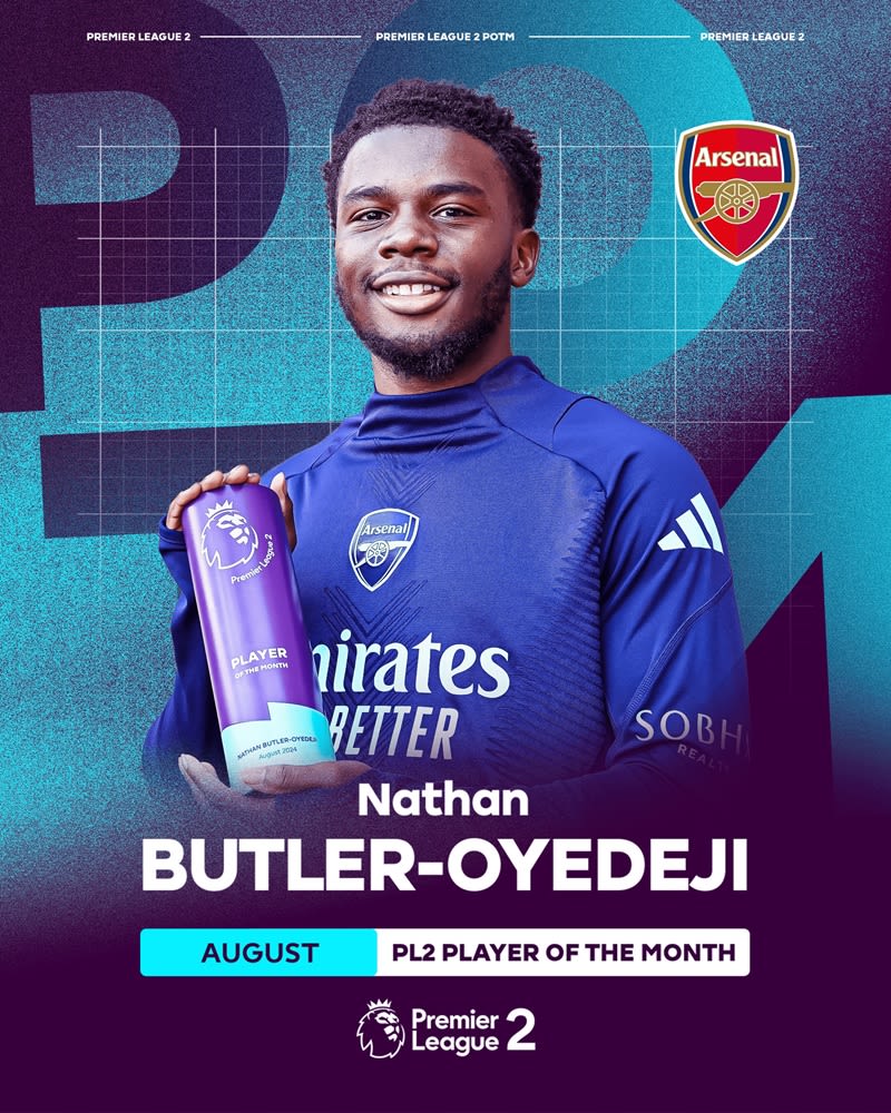 Arsenal 21yo wins Player of the Month award