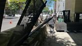 Fencing begins to come down around federal courthouse in downtown Portland