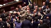 Fight breaks out in Italian Parliament after lawmaker makes move on official