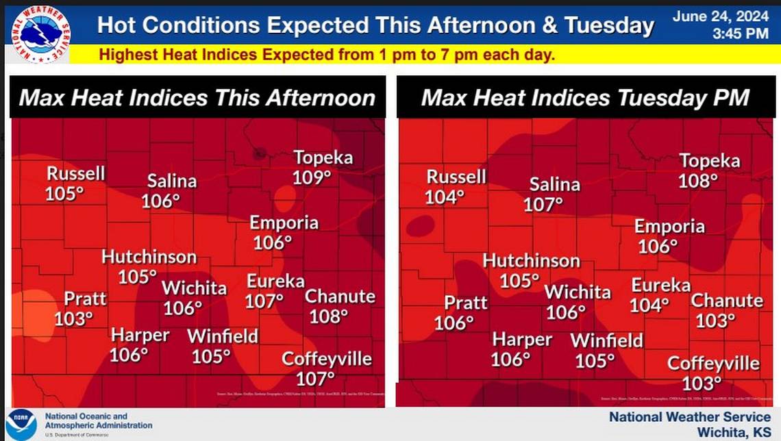 Triple-digit heat, rain and storms forecast in Wichita. Here are the details