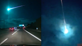 People stunned after giant meteor is spotted streaking across the night sky