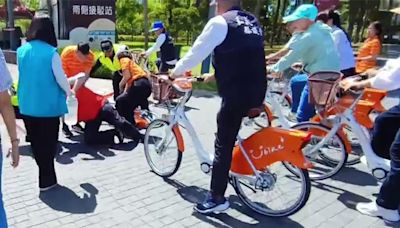 嘉縣Youbike公共自行車啟用 故宮院長成首起翻車案例