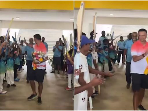 Rahul Dravid Receives Special Guard Of Honour From Kids Of SIX Cricket Academy : WATCH Viral Video