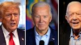 Donald Trump is running against Joe Biden. But he keeps bringing up another Democrat: Jimmy Carter