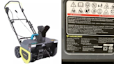 Canadian Tire recalls snow blowers due to electric shock hazard