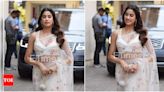 Janhvi Kapoor blossoms in a floral saree; Don't miss her ball-shaped purse that steals the show! | Hindi Movie News - Times of India