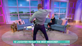 Andi Peters stuns co-host Rochelle Humes as he 'strips' on This Morning