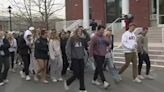Bentley University students walk to remember Holocaust, raise awareness about antisemitism - Boston News, Weather, Sports | WHDH 7News