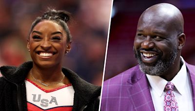 Pic showing Simone Biles and Shaquille O’Neal’s height difference goes viral again during Olympics