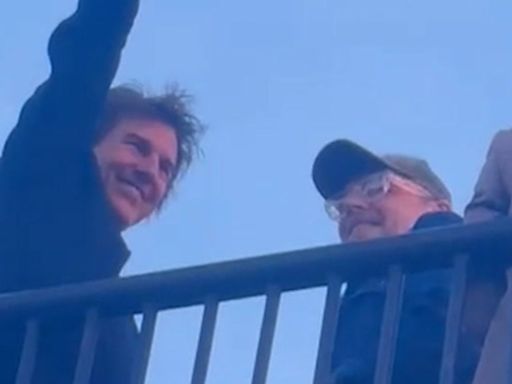 Watch: Tom Cruise and Simon Pegg enjoy Glastonbury crowd singalong