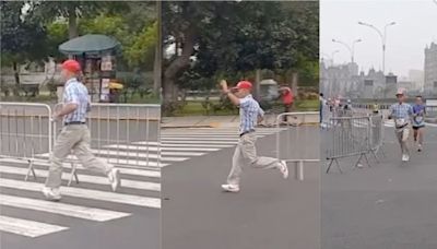 ‘Forrest Gump’ corre maratón 42K en Lima y todos gritan: “¡Corre Forrest, corre! (VIDEO)