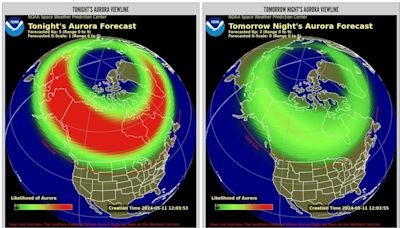 NOAA Posts Aurora Viewline for Tonight and Tomorrow Night (Experimental