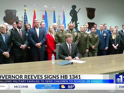 Mississippi governor signs bill allowing military families to send children to school of choice