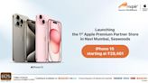 Celebrate at Maple and get an iPhone 15 for Rs. 29,401. At the launch of the 1st Apple Premium Partner Store in Mumbai.