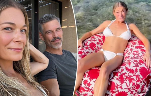 LeAnn Rimes soaks up the sun in tiny white bikini on birthday vacation with husband Eddie Cibrian