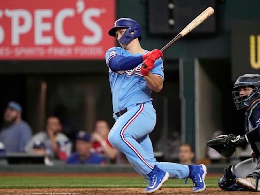 Langford and Heim have 4 hits each as Rangers rout Rays 13-2 for 3-game sweep