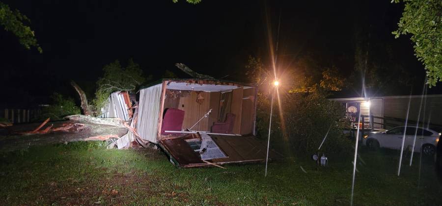 Late night storm causes damage in Grand Coteau