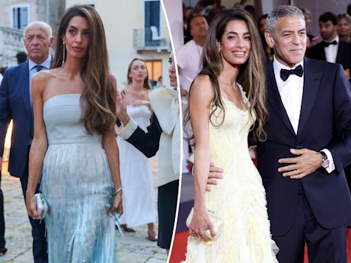 Amal Clooney steals the show at Venice Film Festival in back-to-back glamorous gowns