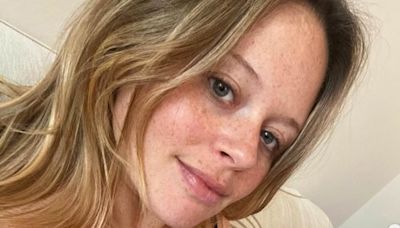 Emily Atack shows natural beauty in makeup-free snaps with son Barney