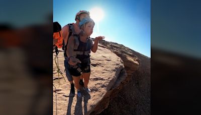 'Meet me at the gate': Watch as widow scatters husband's ashes, BASE jumps into canyon