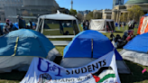 Pro-Palestinian student protesters set up camp at U of T