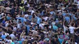 Fans spot celeb is only person to snub the Poznan as City supporters celebrate