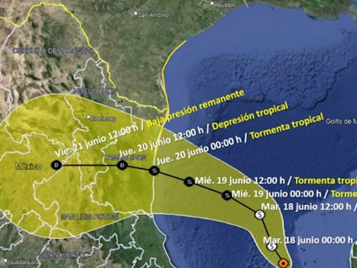 Clima en México este 18 de junio de 2024: Se esperan fuertes lluvias por el ciclón tropical