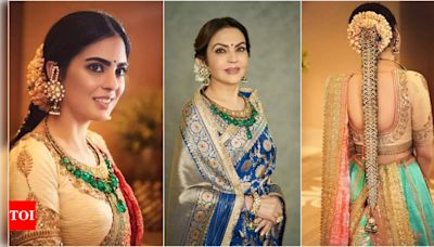 Isha Ambani re-wears mom Nita's polki and emerald drop neckpiece with an exquisite diamond choti for Anant Ambani and Radhika Merchant's garba night | Hindi Movie News - Times of India