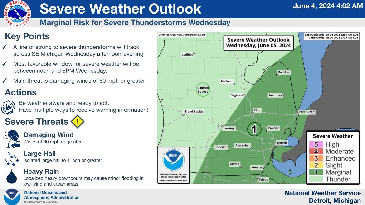 Severe weather could bring thunderstorms, heavy rain, hail to metro Detroit