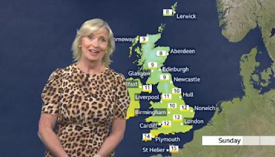 BBC's Carol Kirkwood reassures UK after 'hurricane' weather app glitch