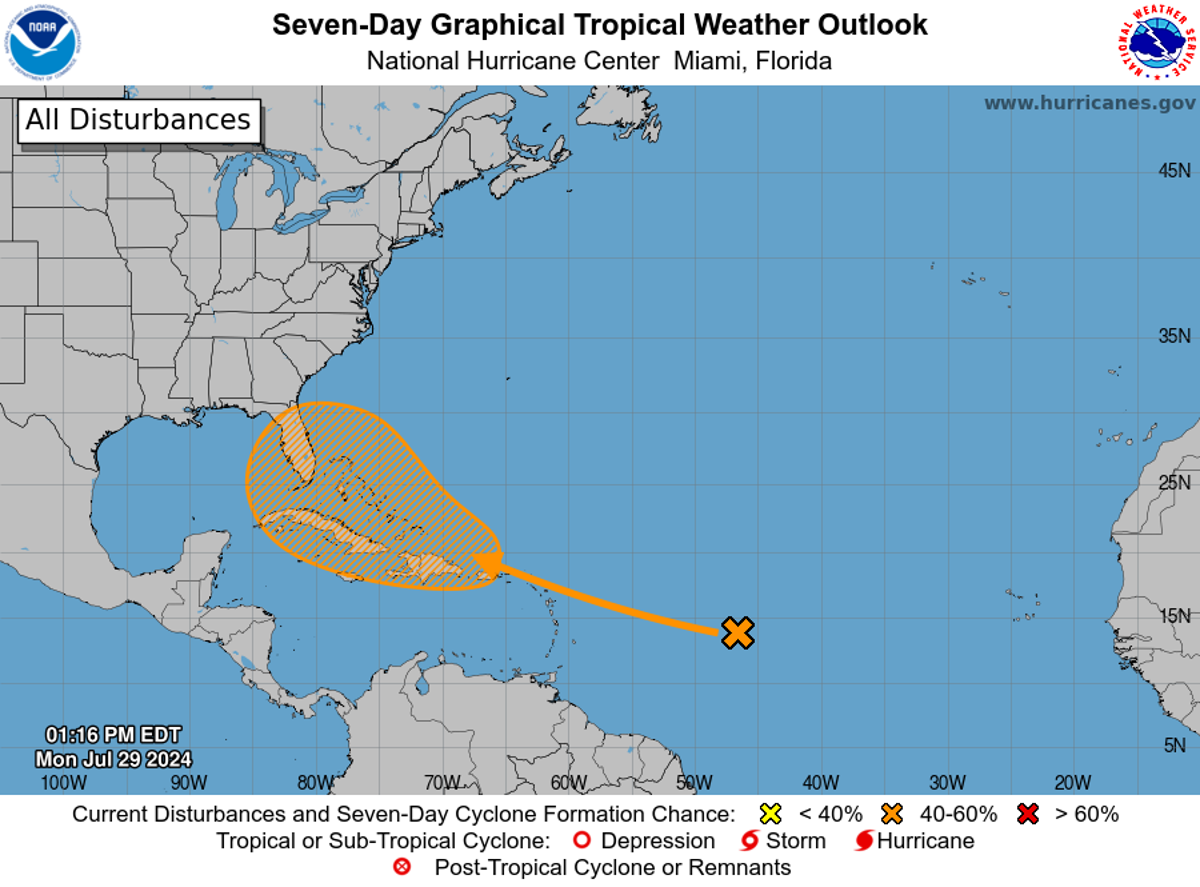 A storm is brewing in the Atlantic...and it has Florida and the Caribbean in its sights
