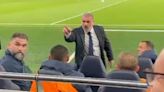Ange Postecoglou angrily confronts Tottenham fan during Man City defeat
