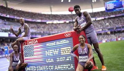 巴黎奧運》美國隊混合接力預賽破世界紀錄 鎖定本屆金牌