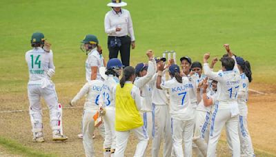 India clinches 10-wicket victory over resilient South Africa in one-off women's Test