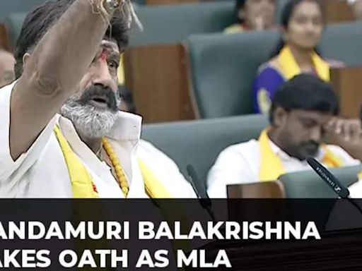 Nandamuri Balakrishna, TDP MLA takes oath as member of the Andhra Pradesh Assembly